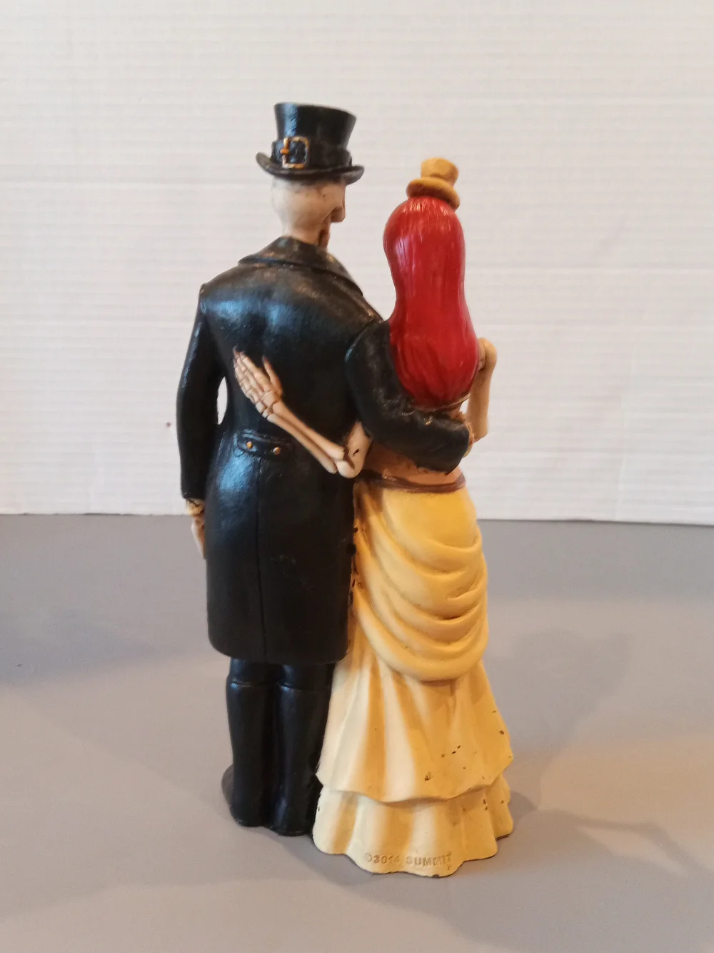 Love Never Dies Socialite Steampunk Skeleton Couple Wedding Figureine